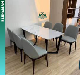 Bàn ăn 6 ghế phổ biến