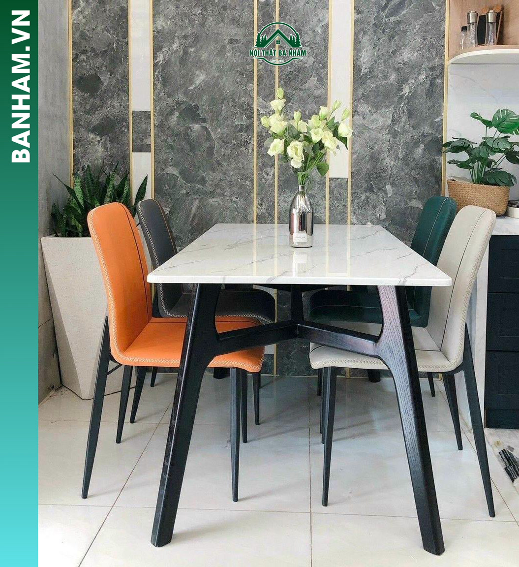 Bàn ăn nhỏ 4 ghế bọc nỉ