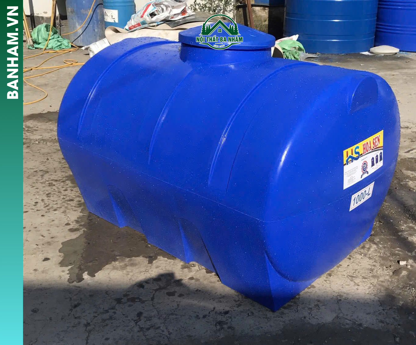 Bồn Nhựa Hoa Sen Ngang 700L