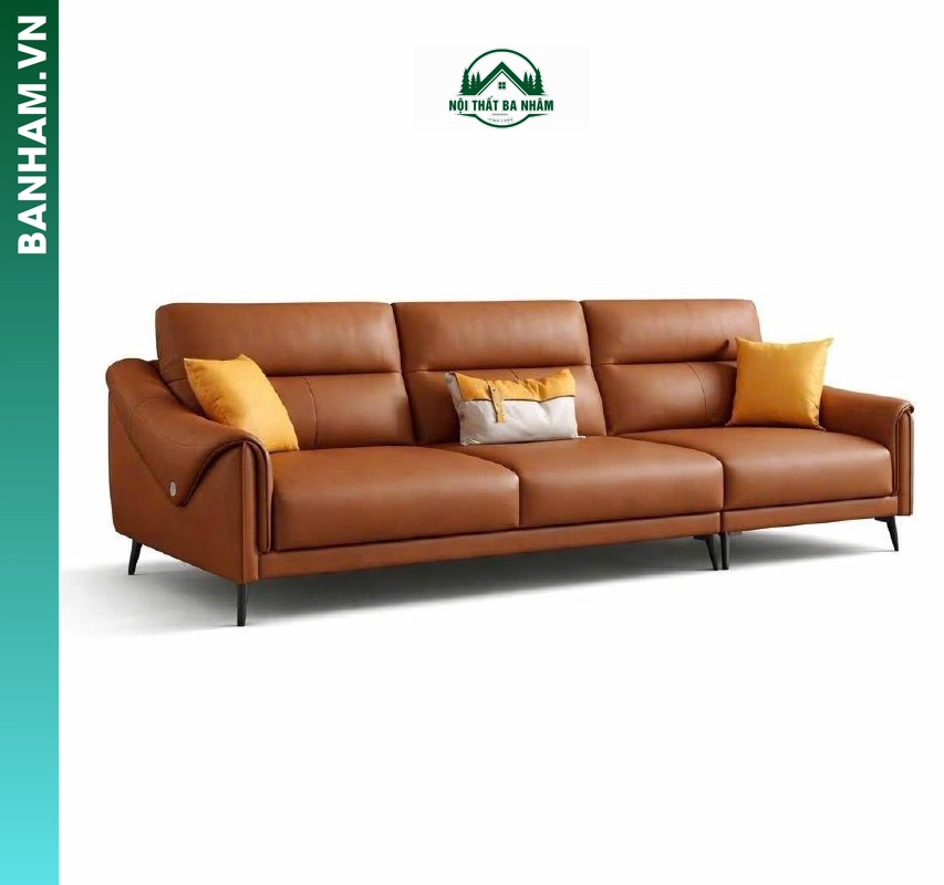 Mẫu Sofa Nâu caramel ấm áp và cao cấp