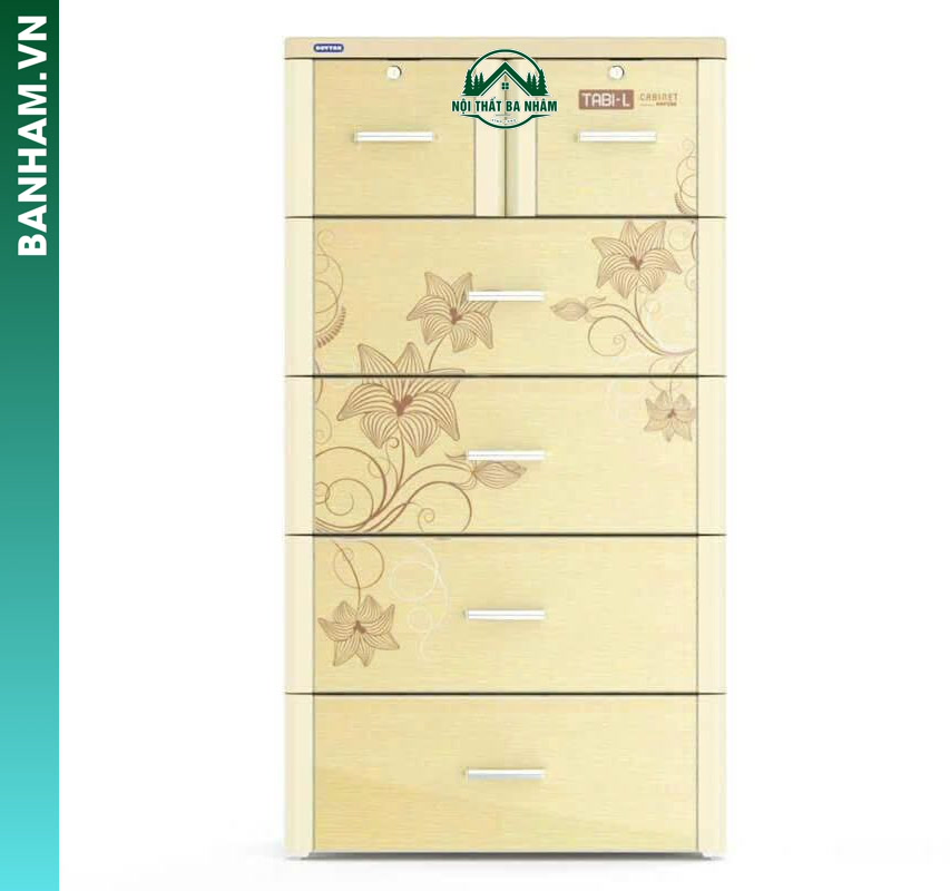 Tủ Nhựa Hoa Vàng