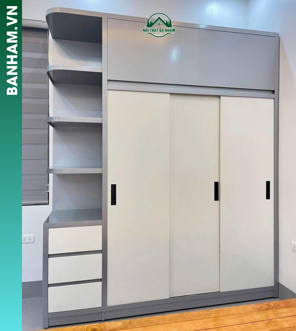 Tủ Quần Áo Nhựa 3 cánh 01 Đợt