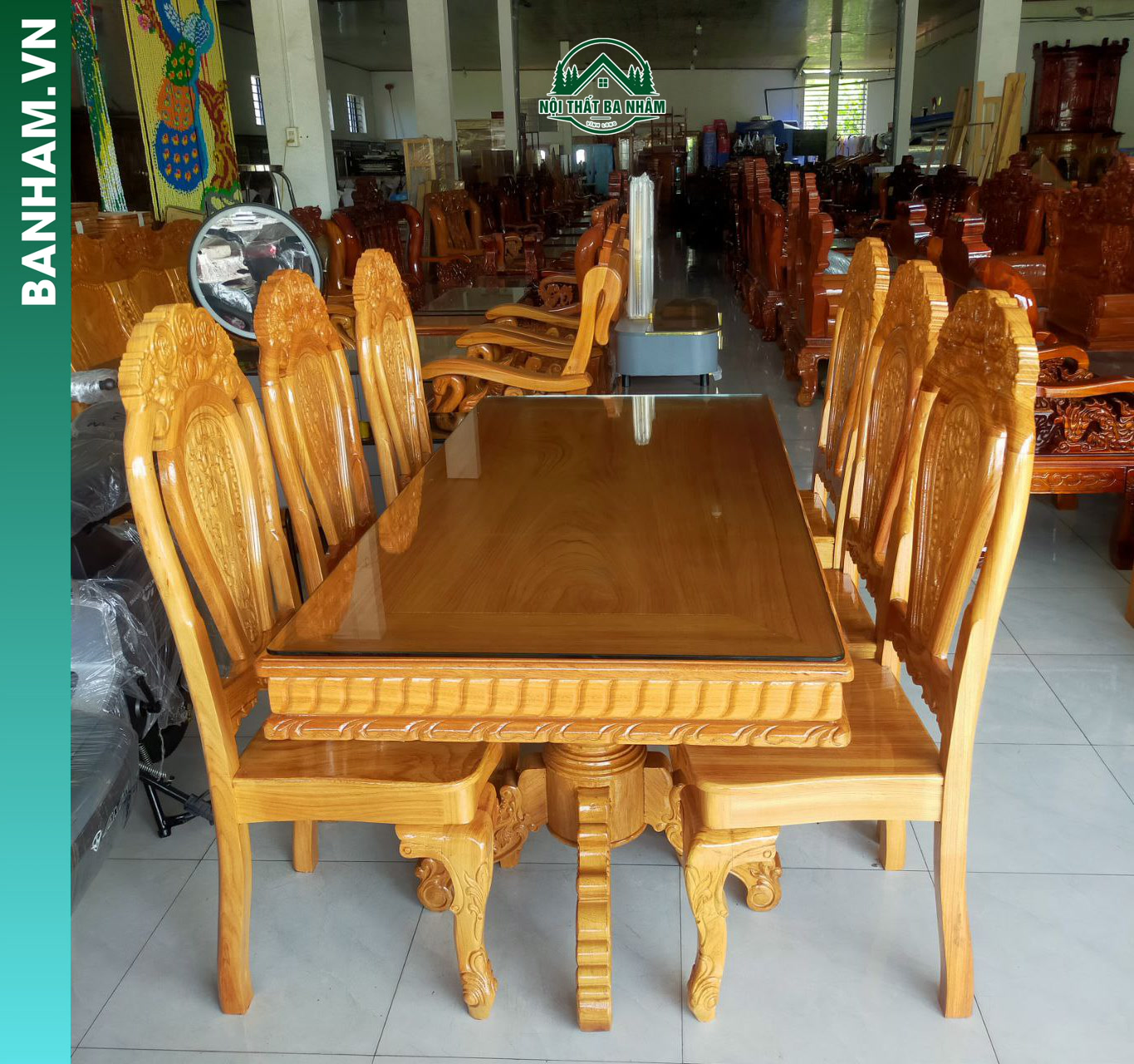 Bộ bàn ăn gỗ cao cấp Bến Tre