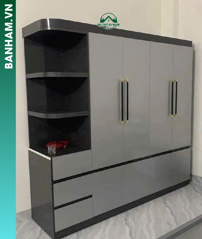 Tủ quần áo gỗ công nghiệp 4 cánh Bến Tre