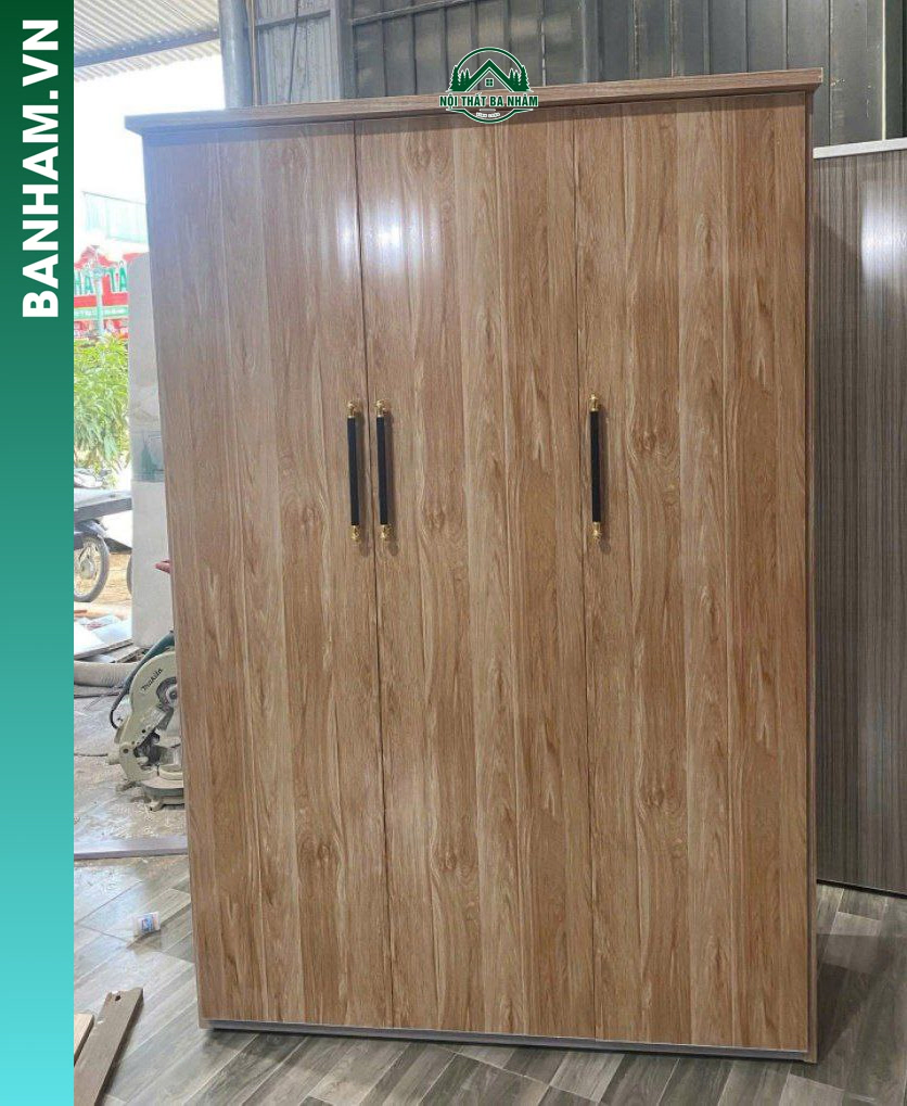 Tủ quần áo 3 cánh nhựa vân gỗ Bến Tre