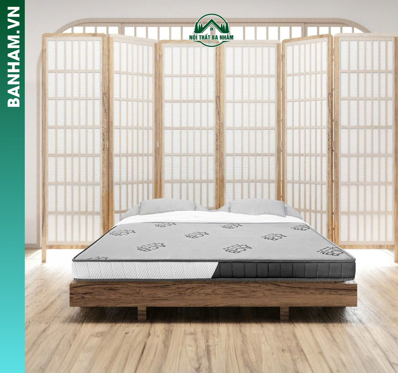 Nệm cao su non kháng khuẩn màu xám Bến Tre