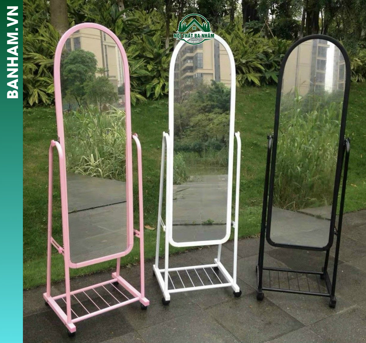 Gương soi toàn thân khung thép di động tại Bến Tre