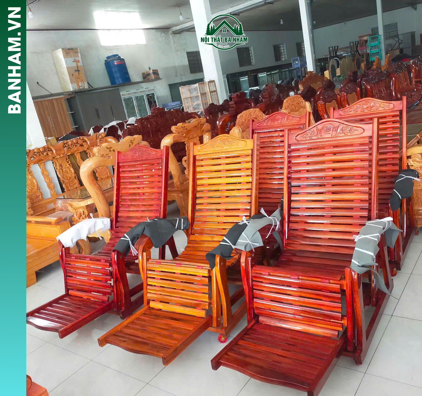 Ghế thư giãn gỗ tựa lưng ngả