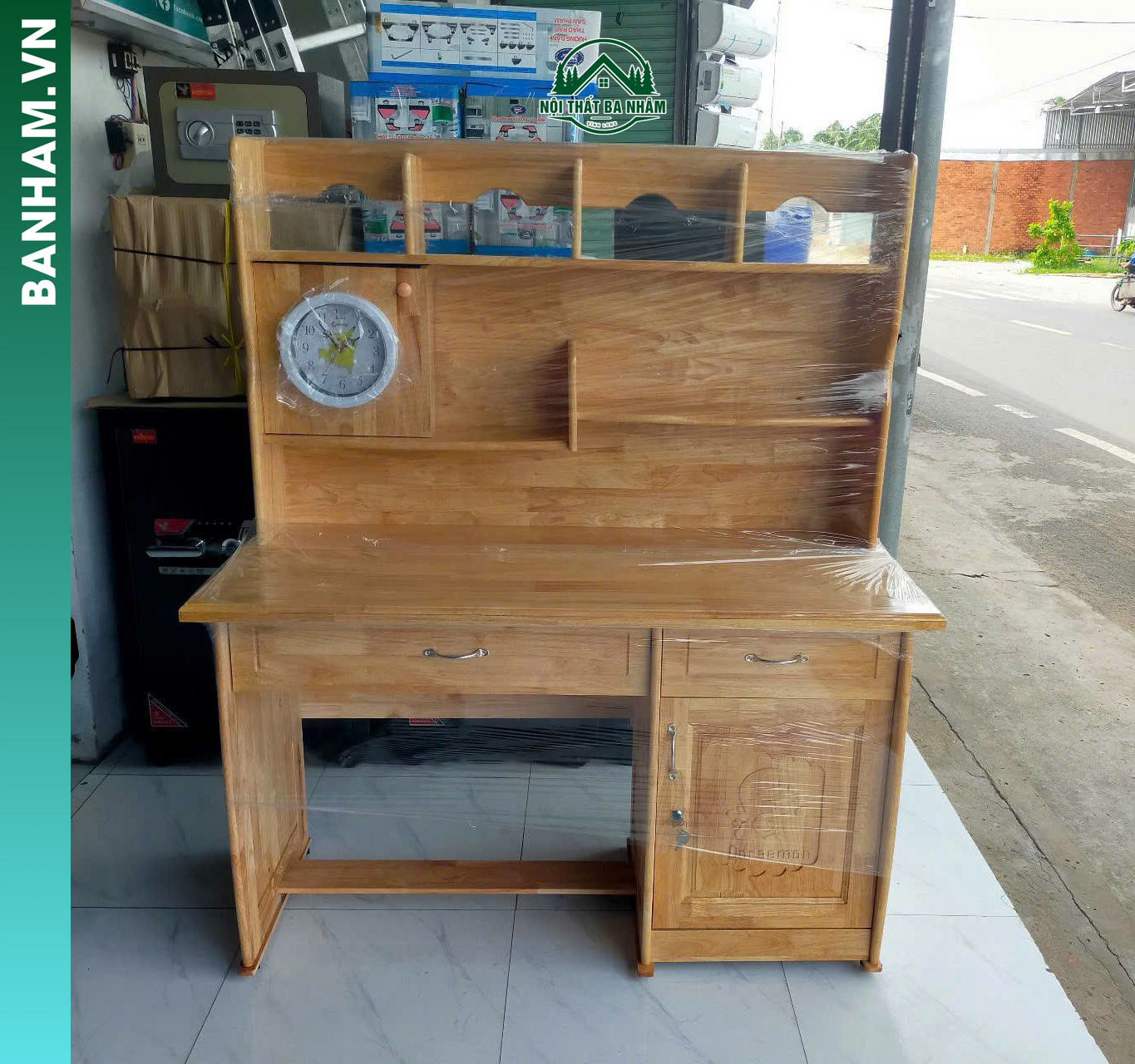 Bàn học – bàn làm việc gỗ tự nhiên