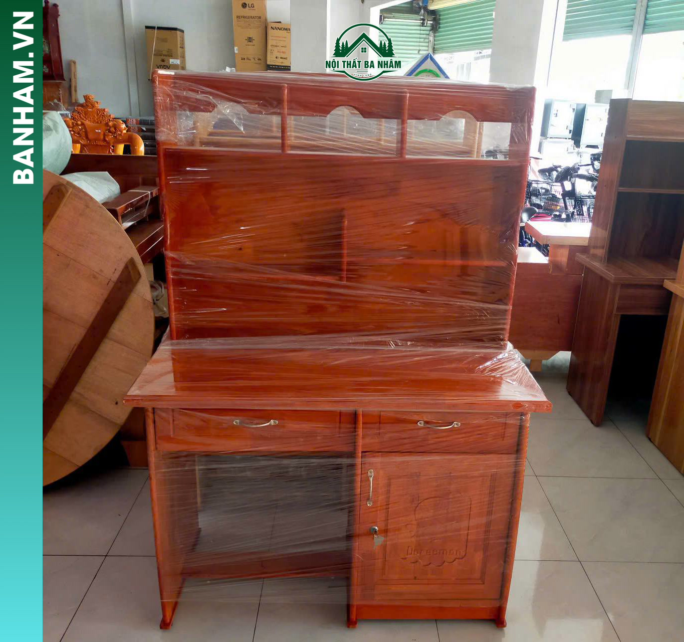 Bàn học sinh gỗ công nghiệp 2 màu vân gỗ