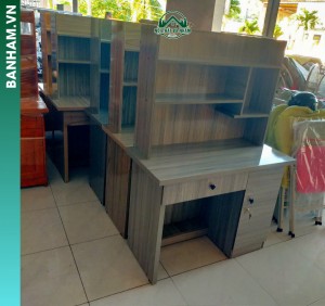 Bàn học sinh gỗ công nghiệp có kệ và tủ khóa