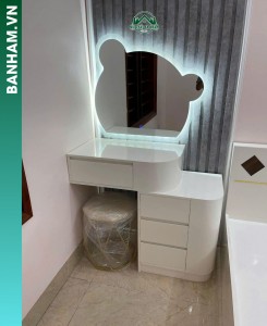 Bàn trang điểm gương LED hình gấu 4 ngăn kéo Bến Tre
