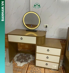 Bàn trang điểm xám gương LED 3 ngăn kéo Bến Tre