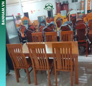 Bộ bàn ăn gỗ 6 ghế