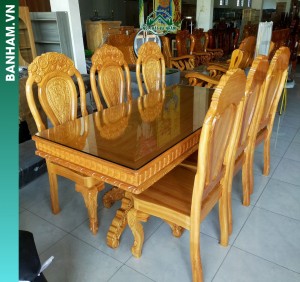 Bộ bàn ăn gỗ cao cấp Bến Tre