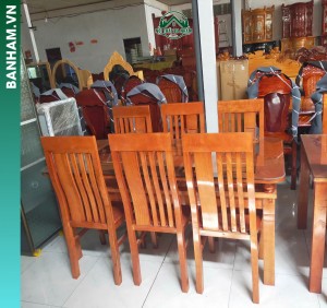 Bộ bàn ăn gỗ tự nhiên 6 ghế