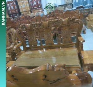 Bộ bàn ghế Salon chạm tích gỗ tự nhiên