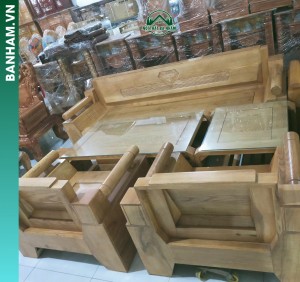 Bộ bàn ghế Salon gỗ tự nhiên phong cách hiện đại