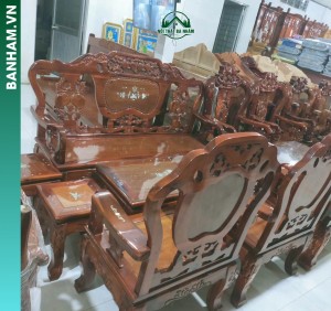 Bộ bàn ghế Salon khảm trai gỗ tự nhiên