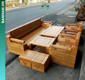 Bộ sofa gỗ phòng khách Bến Tre