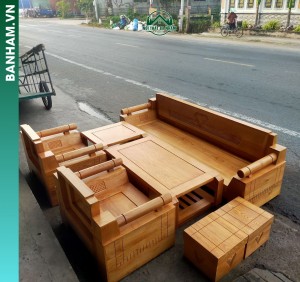 Bộ sofa gỗ phòng khách Bến Tre