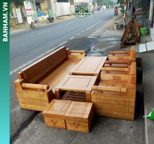 Bộ sofa gỗ phòng khách Bến Tre