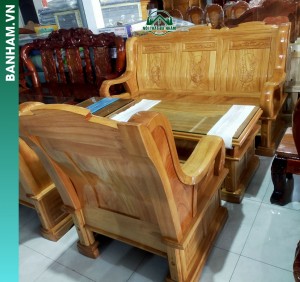 Bộ sofa gỗ sồi tay cong Bến Tre