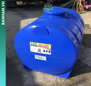 Bồn nhựa ngang 1000L Hoa Sen Bến Tre