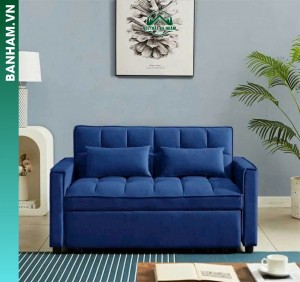 Ghế sofa băng bọc nỉ xanh