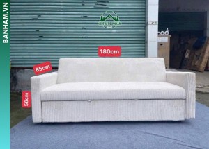 Ghế sofa giường bọc nỉ trắng