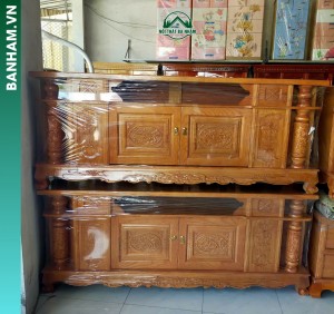 Kệ tivi gỗ chạm khắc cổ điển