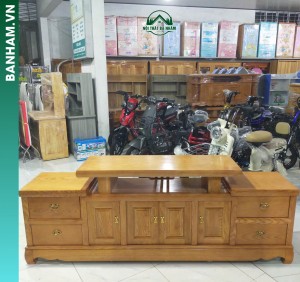 Kệ tivi gỗ tự nhiên đa năng