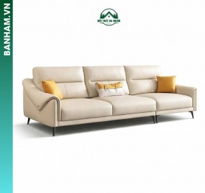 Sofa da chống trầy màu trắng hiện đại tại Bến Tre