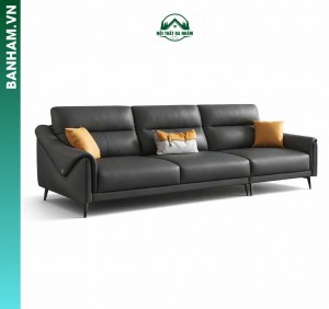 Sofa da chống trầy màu xám hiện đại tại Bến Tre
