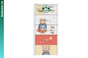 Tủ nhựa 5 tầng gấu Daddy Bến Tre
