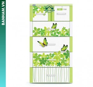 Tủ nhựa 5 tầng hoa xanh bướm Bến Tre