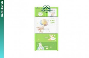 Tủ nhựa 5 tầng thỏ Always Happy xanh Bến Tre