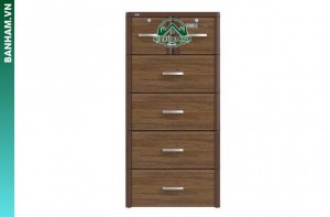 Tủ nhựa 5 tầng vân gỗ nâu đậm Bến Tre