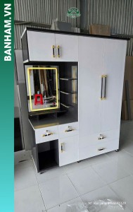 Tủ quần áo 3 cánh bàn trang điểm liền khối Bến Tre