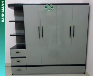 Tủ quần áo 4 cánh gỗ công nghiệp Bến Tre