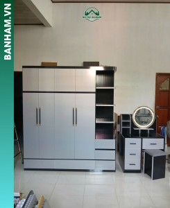 Tủ quần áo 4 cánh kèm kệ hông và bàn trang điểm Bến Tre
