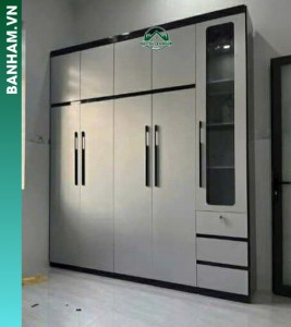 Tủ quần áo 6 cánh kèm bàn trang điểm liền khối Bến Tre