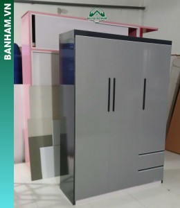 Tủ quần áo gỗ công nghiệp 3 cánh 2 ngăn kéo Bến Tre