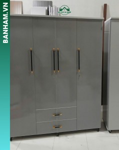 Tủ quần áo gỗ công nghiệp màu xám Bến Tre