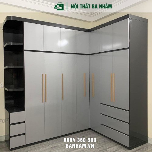 Tủ quần áo nhựa 4 cánh mở đơn giản - Mỏ Cày Bắc